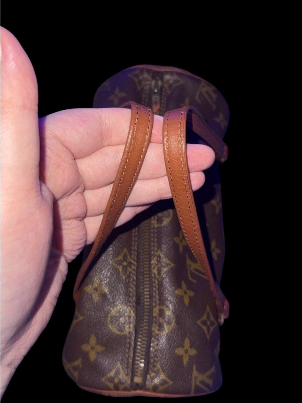 Authentic Louis Vuitton 1883 Brown Monogram Canvas Papillon Barrel Bag - Picture 4 of 14